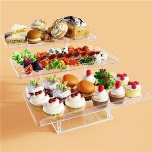 Table Display Set, Acrylic Cupcake Buffet Dessert Risers Stands